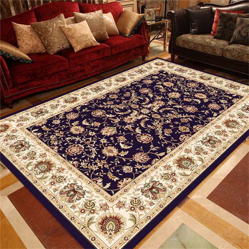 

Newly Retro Persian Floral Rug Non Skid Washable Carpet for Bedroom Living Room Kitchen Floor Mat Rugs