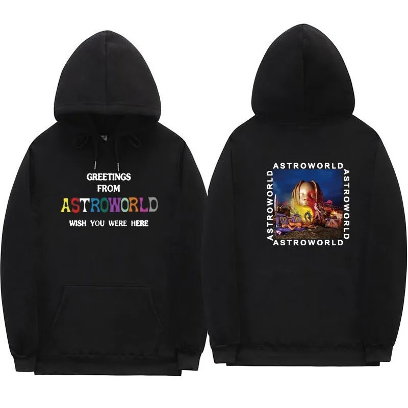 ASTROWORLD толстовки толстовка Трэвиса Скотта хип-хоп с буквенным принтом для