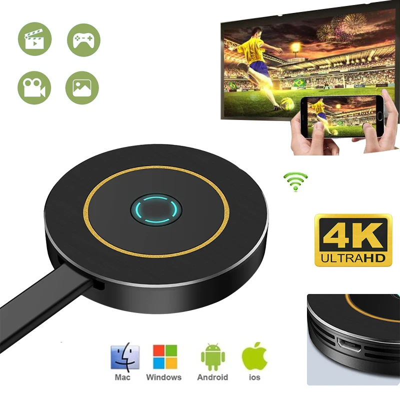 ТВ-флешка 4K G10 Wi-Fi 2 4 ГГц Mira-экран HDMI-совместимый дисплей донгл-ресивер с DLAN для iOS