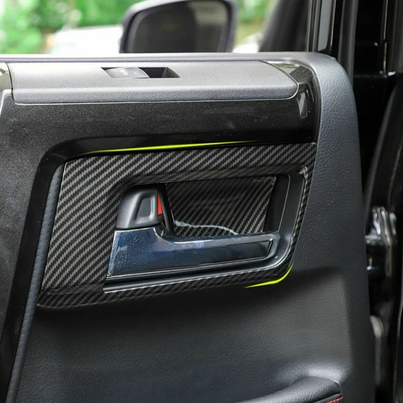 

Carbon Fiber Inner Inside Door Handle Bowl Cover Trim for 2010-2020 Toyota 4Runner