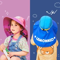kid fashion big sun hat beach hat anti uv sun protection folding cap children summer hot travel hat wide brim wide beach hat