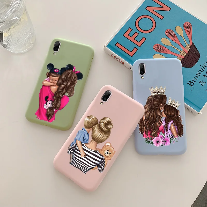 

Матовый Мягкий силиконовый чехол из ТПУ для VIVO Y97 UD, Модный чехол для телефона для матери и дочери для VIVO Y97 UD, противоударный чехол