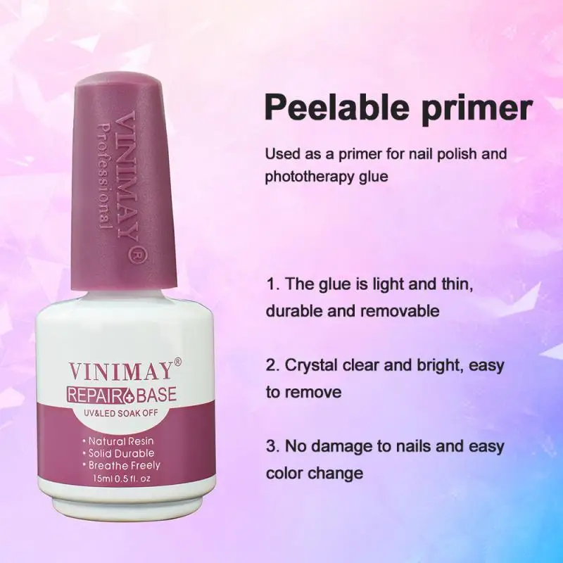 Лак для ногтей на резиновой основе прочный и крепкий не повреждающий ногти