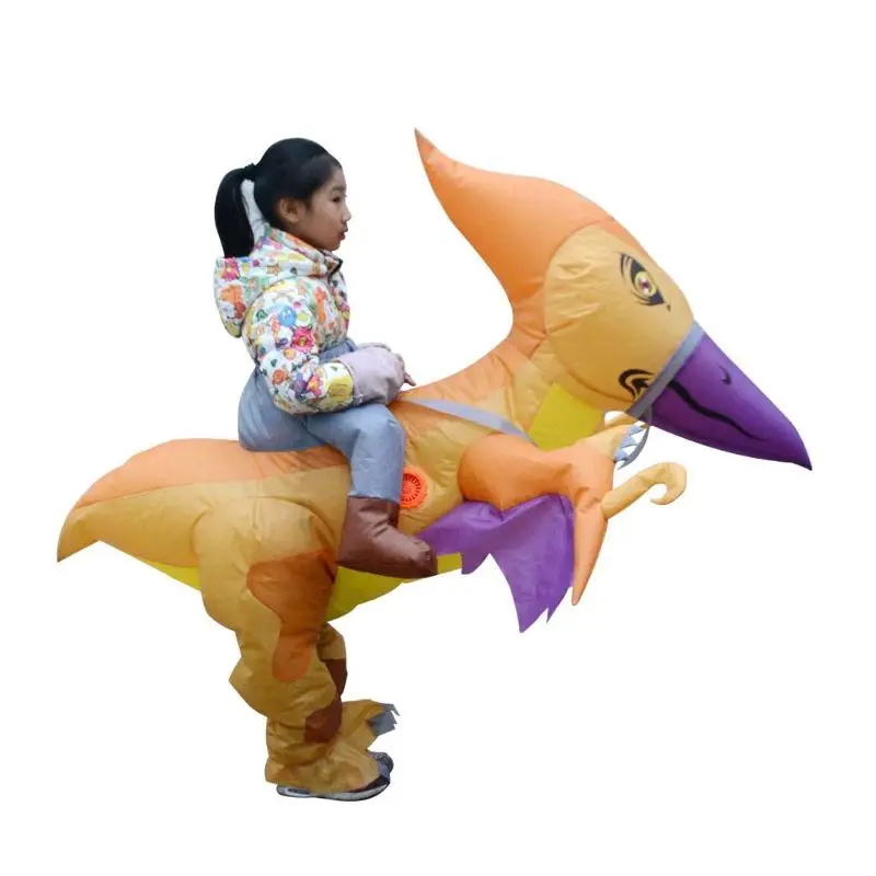 

Inflatable Children Riding Pterodactyl Costume Fancy Dress Cosplay Wildlife Dress Up Halloween Theme Party Decoration Kids