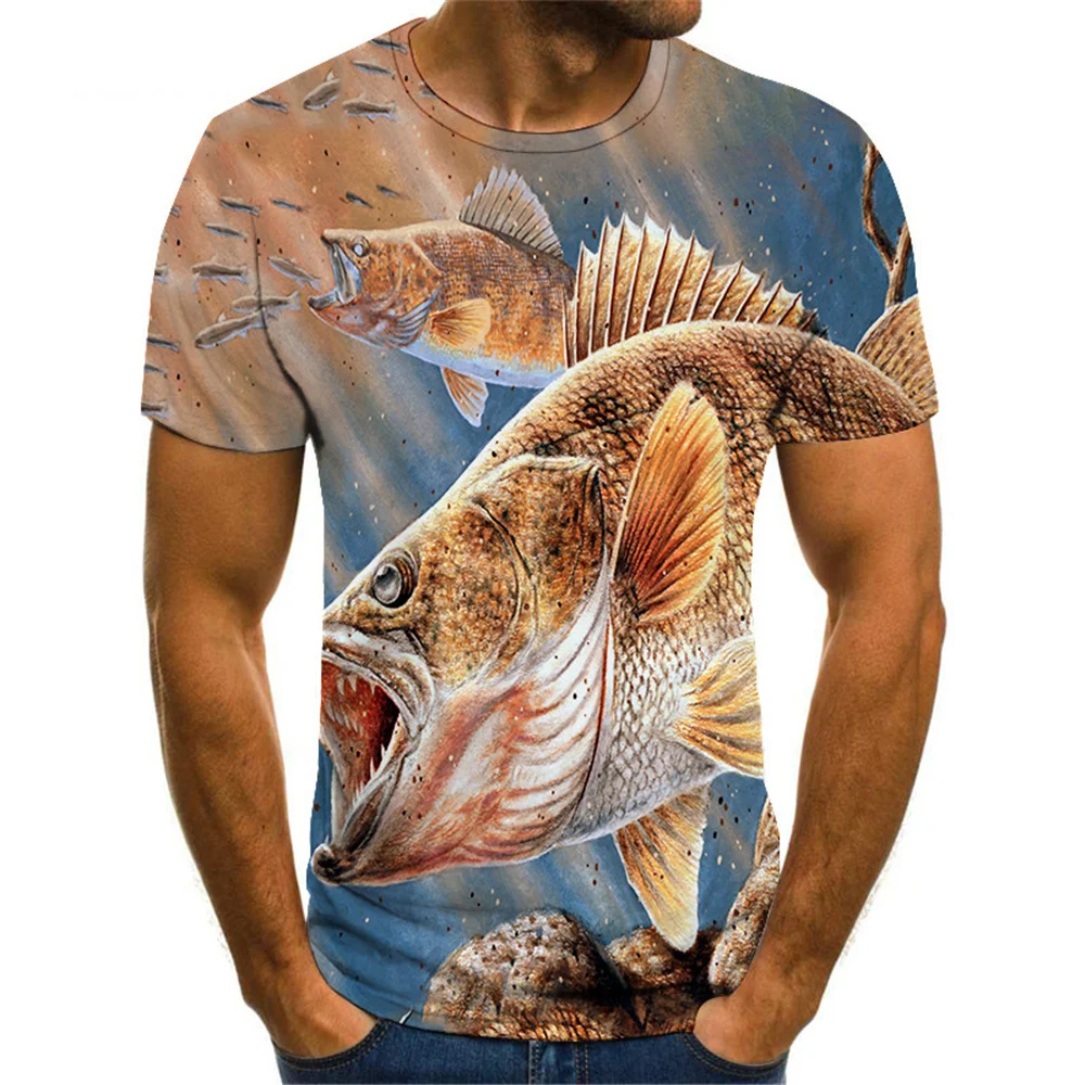 

Hot new men leisure 3d printing t shirt, funny fish printed men and women tshirt Hip hop T-shirt Harajuku print t-shirt top 99