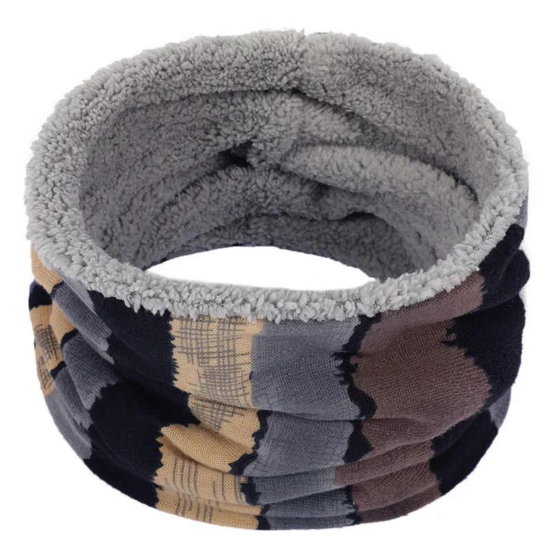 Зимний бархатный шарф унисекс для мальчиков и девочек Толстый эластичный в