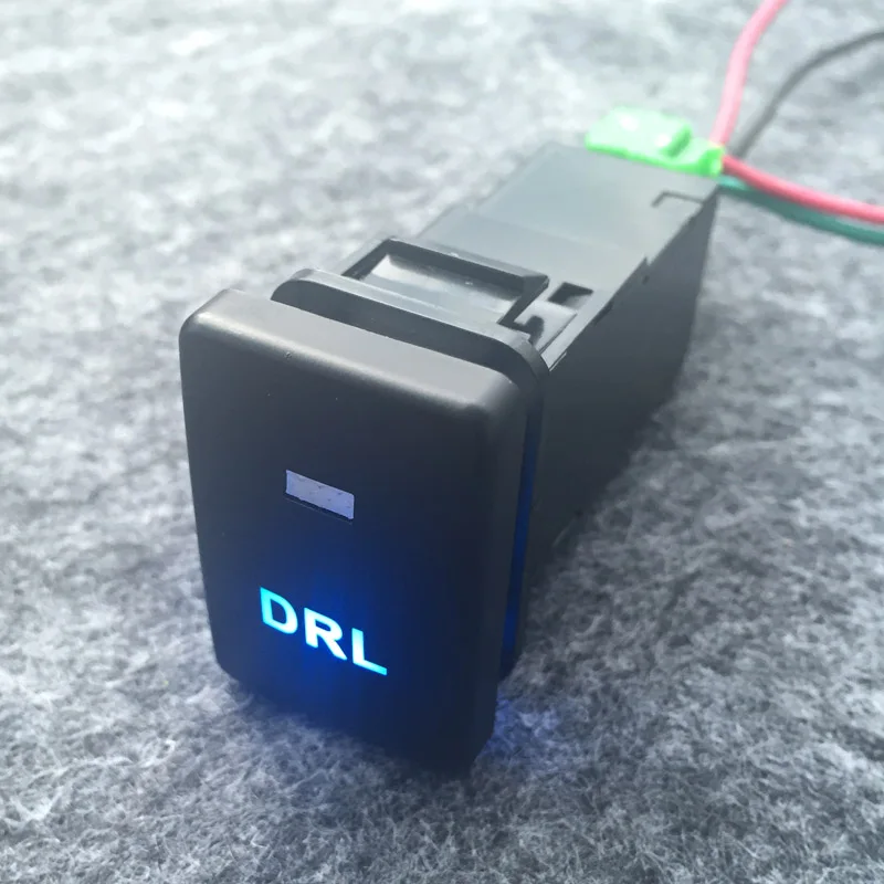 12 В автомобильный переключатель DRL Кнопка дневные ходовые огни света с проводом