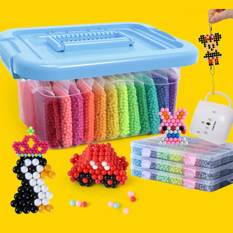 Diy водные липкие бусины, игрушки для детей, Монтессори, Обучающие волшебные игрушки-головоломки, набор бусин для детей, девочек и мальчиков, 3, 5 От 7 до 8 лет, игрушки