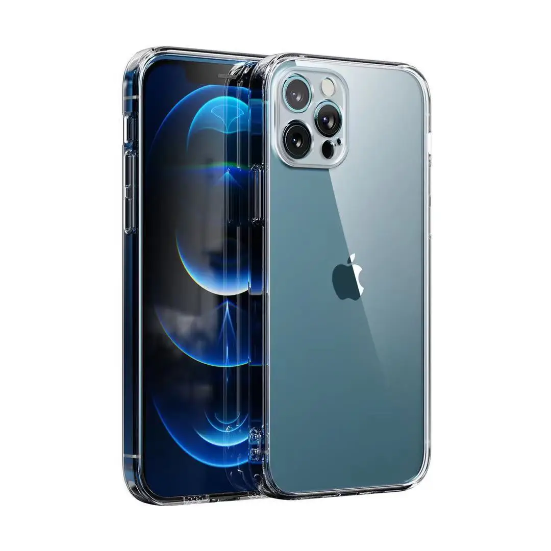 

2021 New Transparent Magnetic Anti-Drop Silicone Fine Hole Camera Protection Phone Case for IPhone 13 12 11 Pro Max Mini Covers