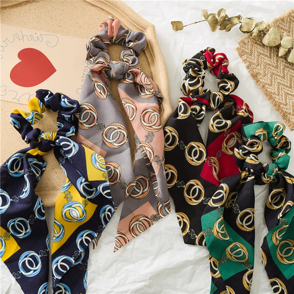 Резинки для волос женские в винтажном стиле резинки полоску с круглым бантом