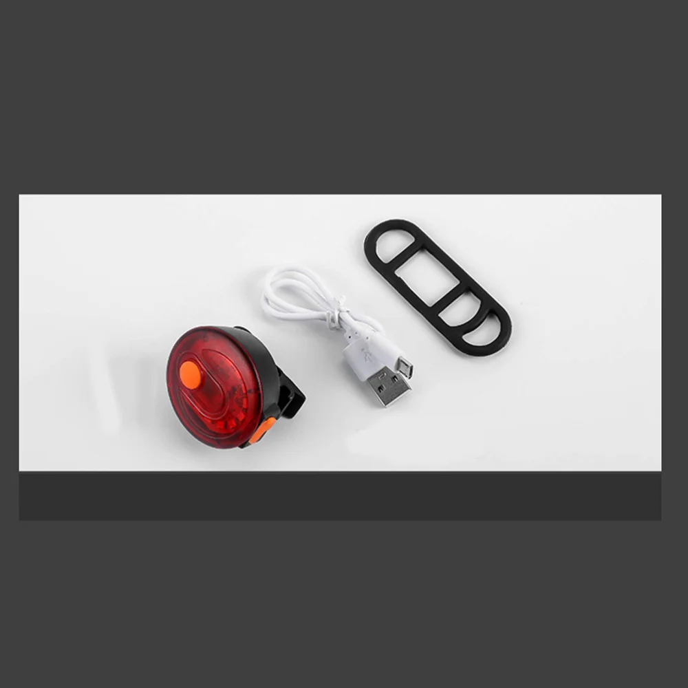 

LEDs Safety Warning Taillight USB Rechargeable Bicycles Light Waterproof Night Riding Lamp Accessories (Red)