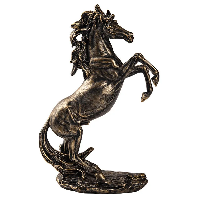 

Antique Horse Office Decoration Ornaments Minaiture Model Crafts Resin Horse Sculpture Home Decoration Furnishings Birthday Gift