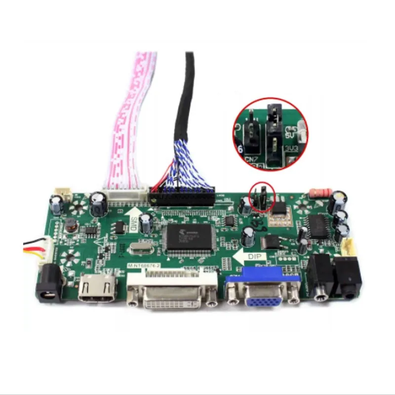 Плата контроллера ЖК-дисплей HDMI DVI VGA Аудио ПК Модуль Драйвер DIY комплект Pin панель
