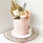 1 шт. бумажный веер, яркий Свадебный Топпер для кексов, аксессуары для тортов, инструменты для торта