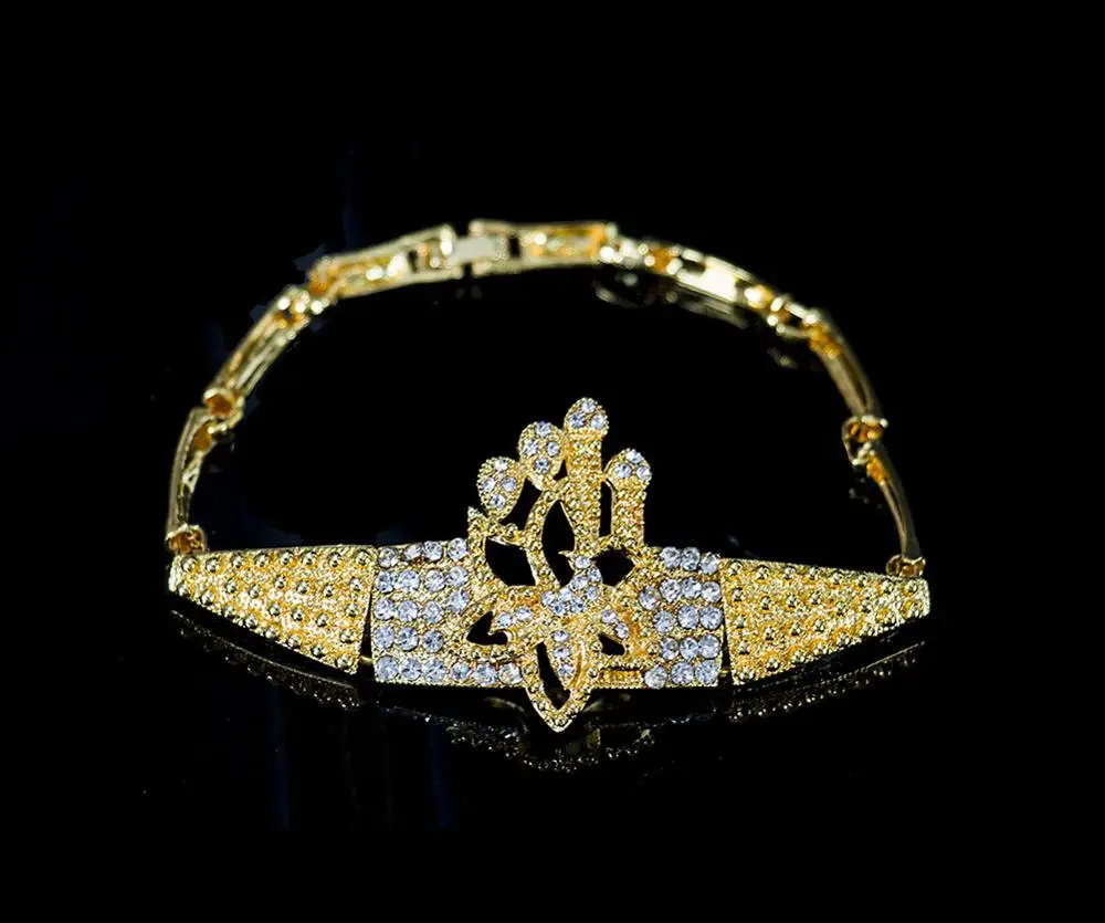 18 К Золотые Ювелирные наборы для женщин африканские свадебные ожерелья серьги