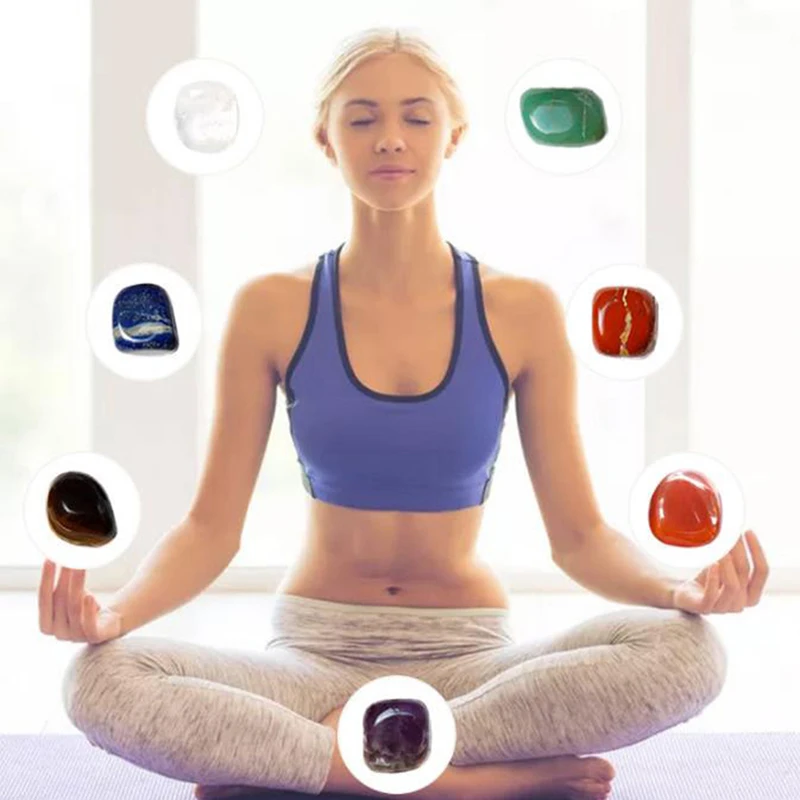 

7 шт./компл. рейки, натуральный камень, разобранный камень, неправильной полировки, кварцевый камень для йоги, энергетическая бусина для чакр...