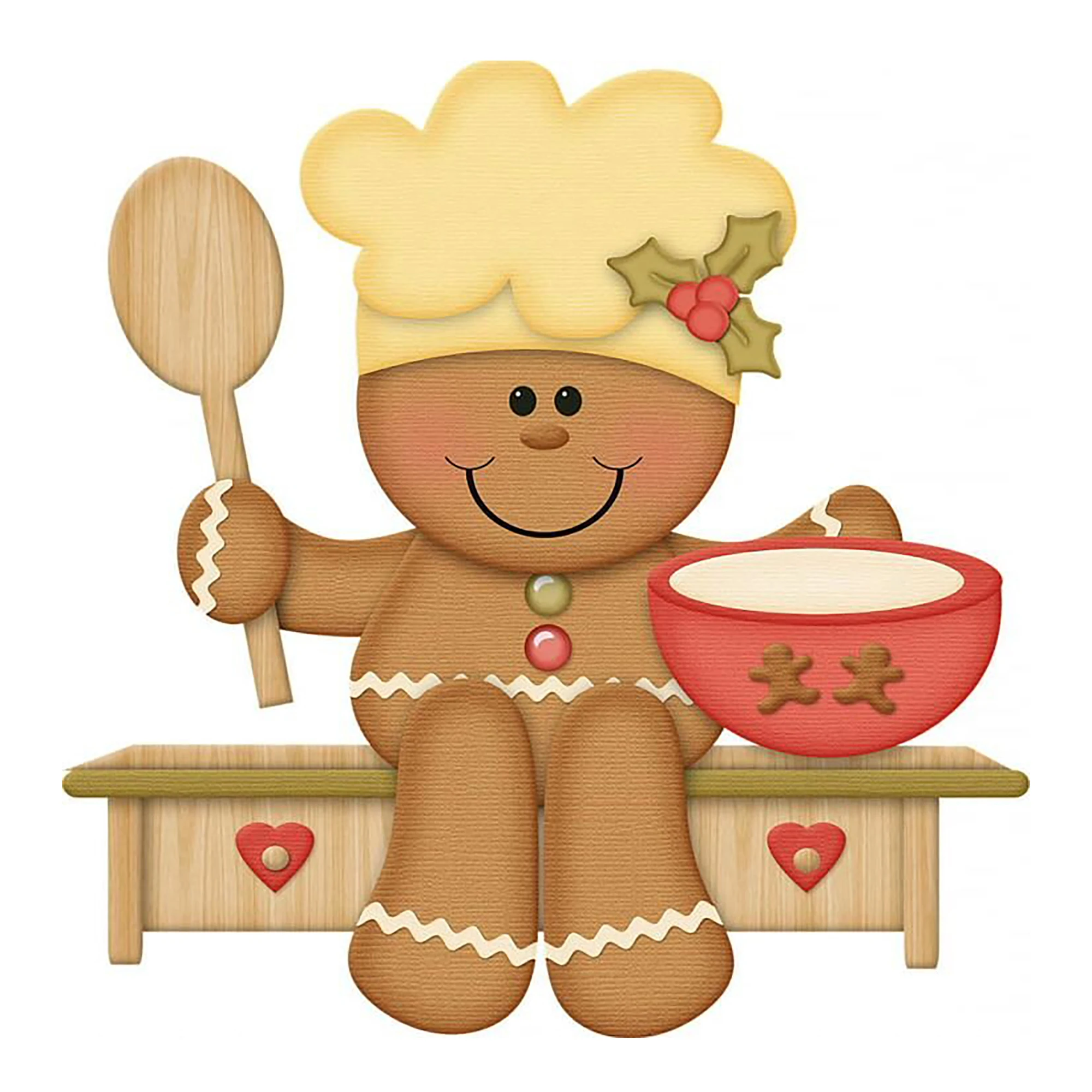 2020 Рождественский готовный имбирь мальчик металлический трафарет для