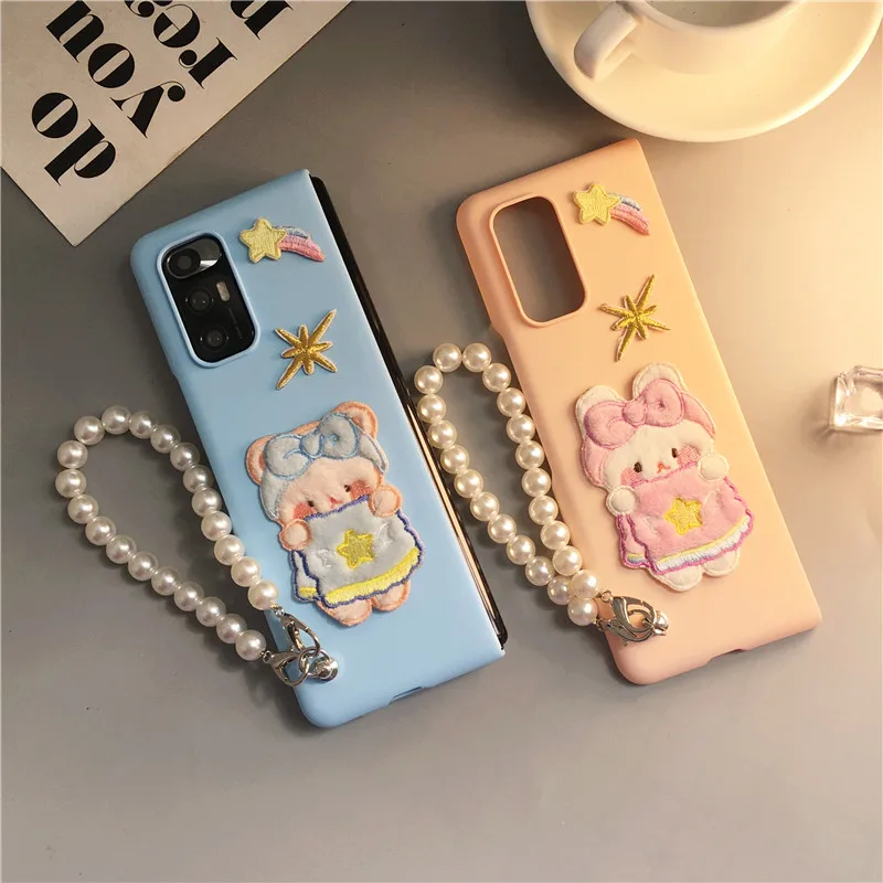 

Towel Bear Folding Case for Mi MIXFOLD 5G Cover Cute Cartoon Folding Mobile Women Case for Xiaomi Mi Mix Fold Case Etui Fundas