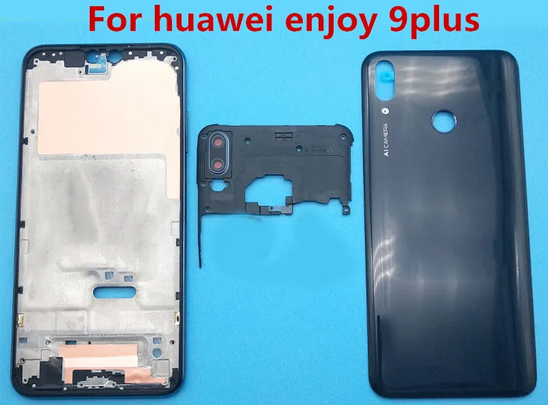 

Подарок + Новая задняя крышка аккумулятора запасные части для Huawei Y9 (2019)Enjoy 9 Plus + передняя рамка + средняя задняя крышка