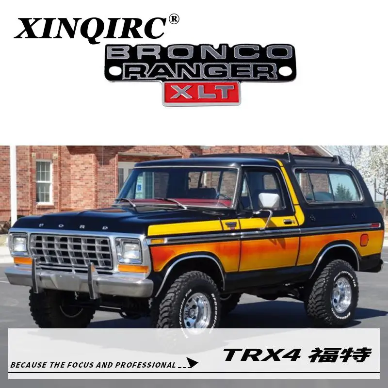 

Trx4 Ford color stereo metal logo Bronco range metal logo for 1:10 RC track traxxas trx4