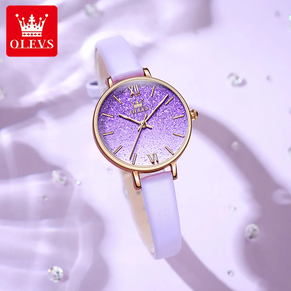 

OLEVS Brand Luxury Women Casual Watch Quartz Clock Waterproof Wristwatch Women Fashion Dress Leather Ladies Clock Reloj Mujer