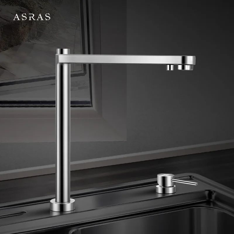 

Asras-3060 SUS304 kitchen faucet telescopic tap hot and cold mixer drinking water outlet single handled