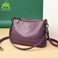Fashion Womens Crocodile Pattern Shoulder Bag Simplicity Messenger Bags 2021 New High Quality Pu Leather Travel Women Handbag