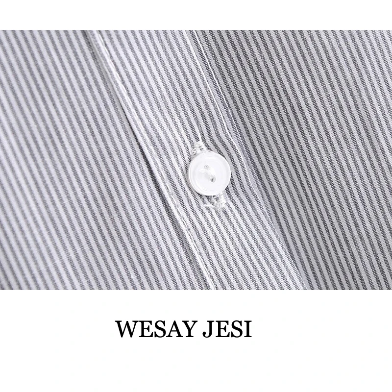 

WESAY JESI New Women Sweet Bow Tied Ruffles Deocraion Stripe Shirts Office Ladies Patchwork Casual Roupas Chic Femininas Tops