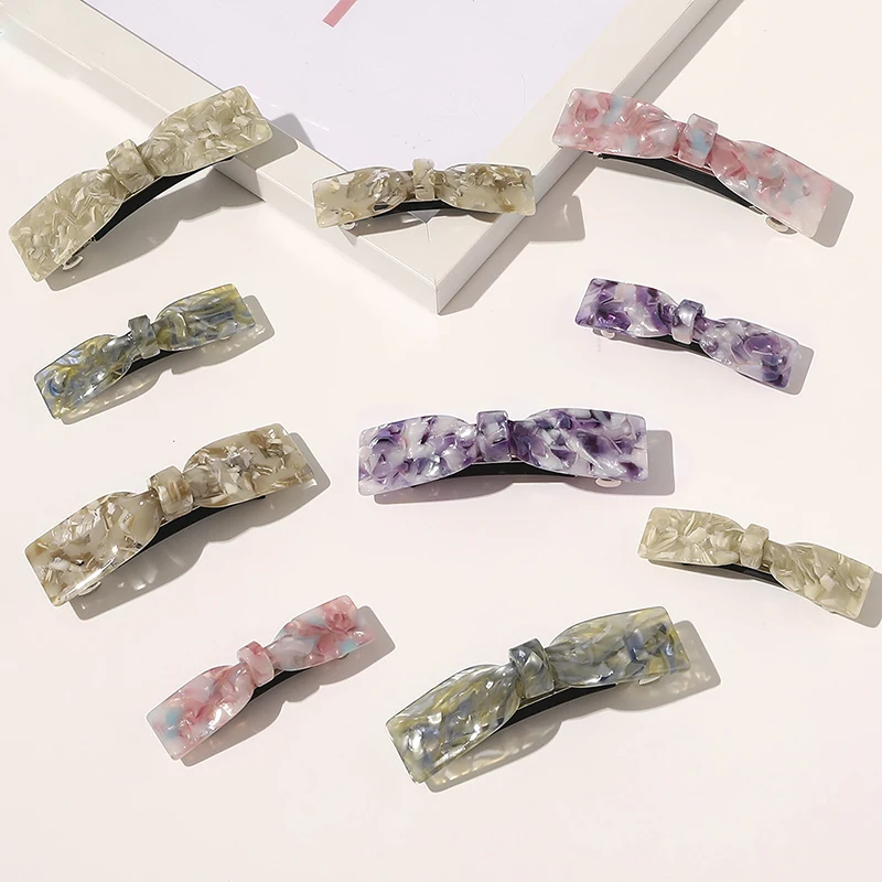 

Large Geometric Hairpin Marble Print Barrette Women Hair Clip Vintage Resin Rectangle Acetate Hairgrip Girls Hair Accessories