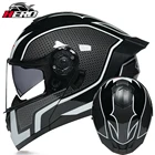 Мотоциклетный шлем LVS, модульный двойной солнцезащитный козырек, откидной, для мотокросса