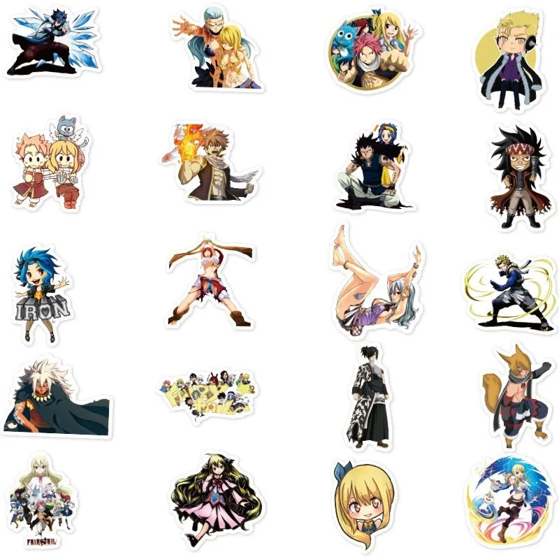 10/50/100 шт короткая футболка с героями из японского аниме Fairy Tail ПВХ клей