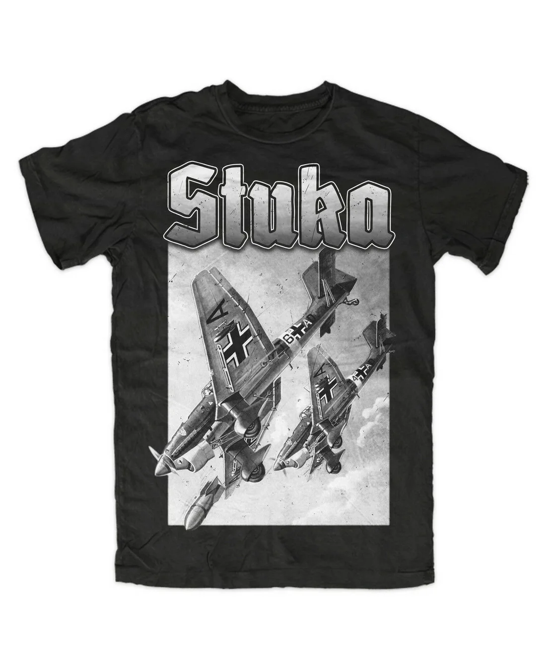 

Dive-Bomber Tops Tee T Shirt Airplane Legend Air Fighter Squadron BW T-Shirt Fashion Cool