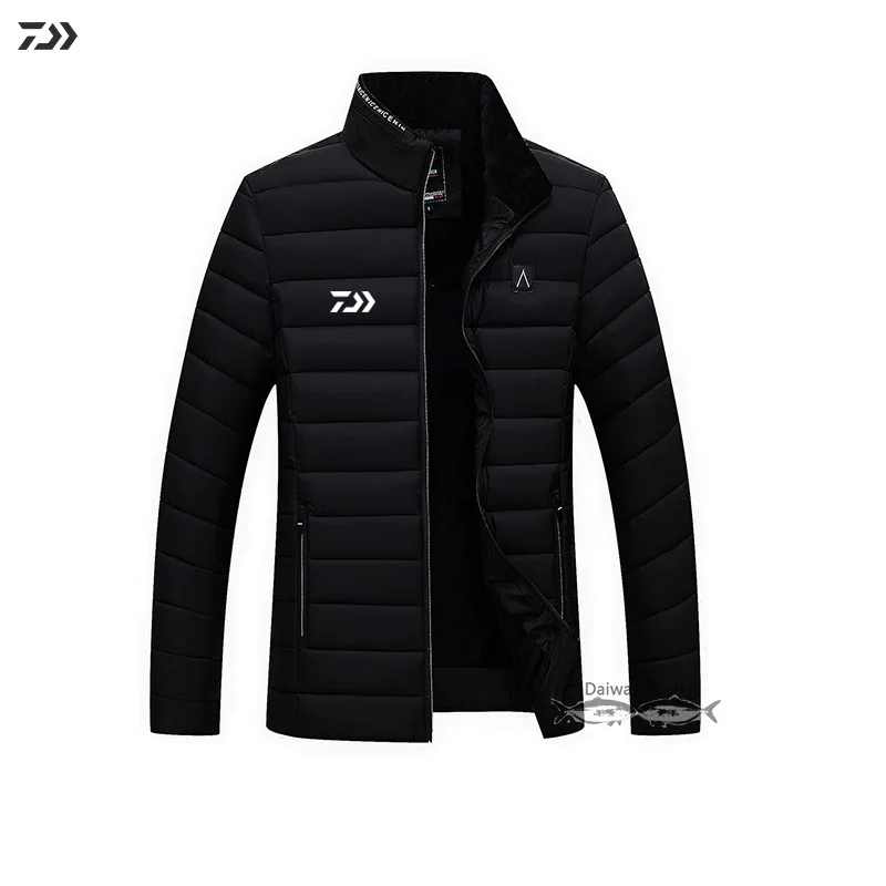 Daiwa согреться куртка для мужчин осень зима Рыбалка одежда Хлопок Твердые