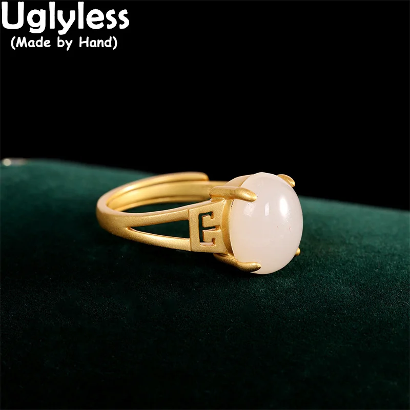 

Минималистичные женские кольца для вечернего платья, натуральный зеленый JADE Jasper, овальные драгоценные камни, открытые кольца, 925 серебро, хо...