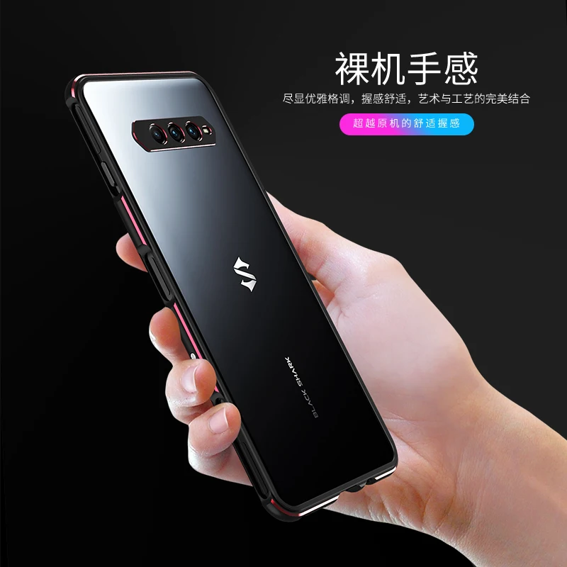 for black shark 4 5g aluminum metal bumper frame slim cover phone case carmera protector for blackshark 4 pro free global shipping