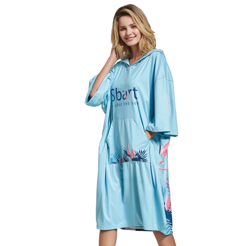 Пляжное пончо для серфинга супер водопоглощающий гидрокостюм полотенце с