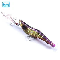 bm 2021 new shake shrimp hard baits sinking pencil minnow bass glowing wobblers fishing lures 7 5mm 12 5g fishing accessories