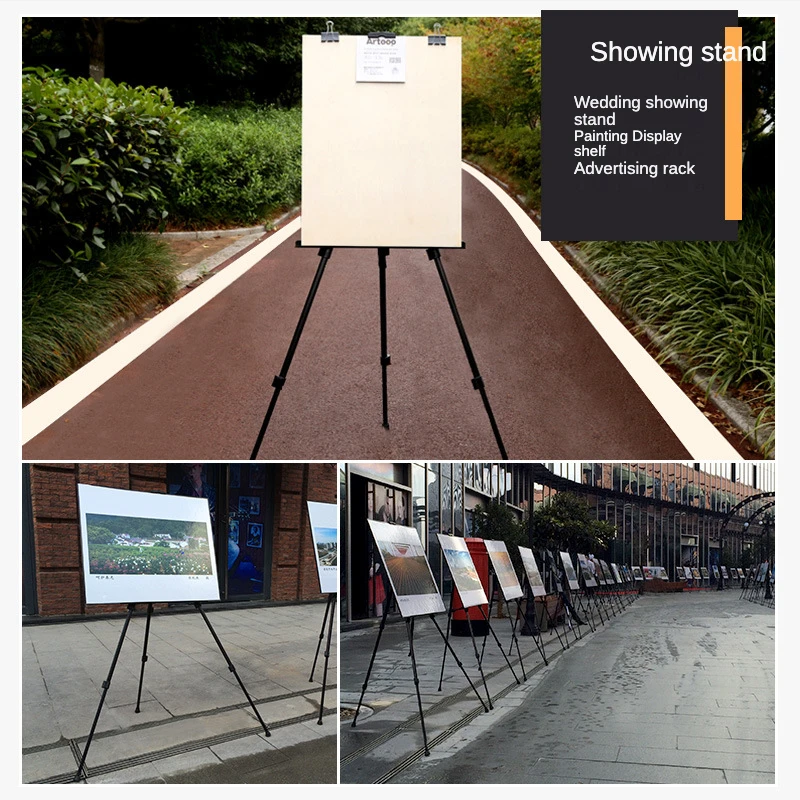 Cena Zagęszczony Metalowy Sztalugi żelazny Składany Szkicowanie Statyw Stoisko Wystawowe Dla Dzieci Studenci Sztuki Początkujący Materiały Malarskie