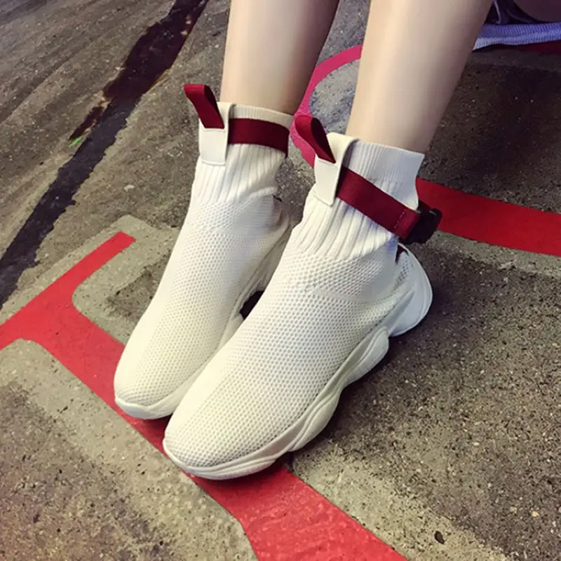 Rimocy/модные белые кроссовки на плоской платформе Женские однотонные дамские