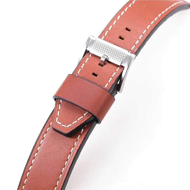 Men's Wrist Watch Band 22mm 24mm Genuine Leather Strap For Fossil Watch Bracelet Machine Dark Brown Watch Fs4656 Yellow Blue