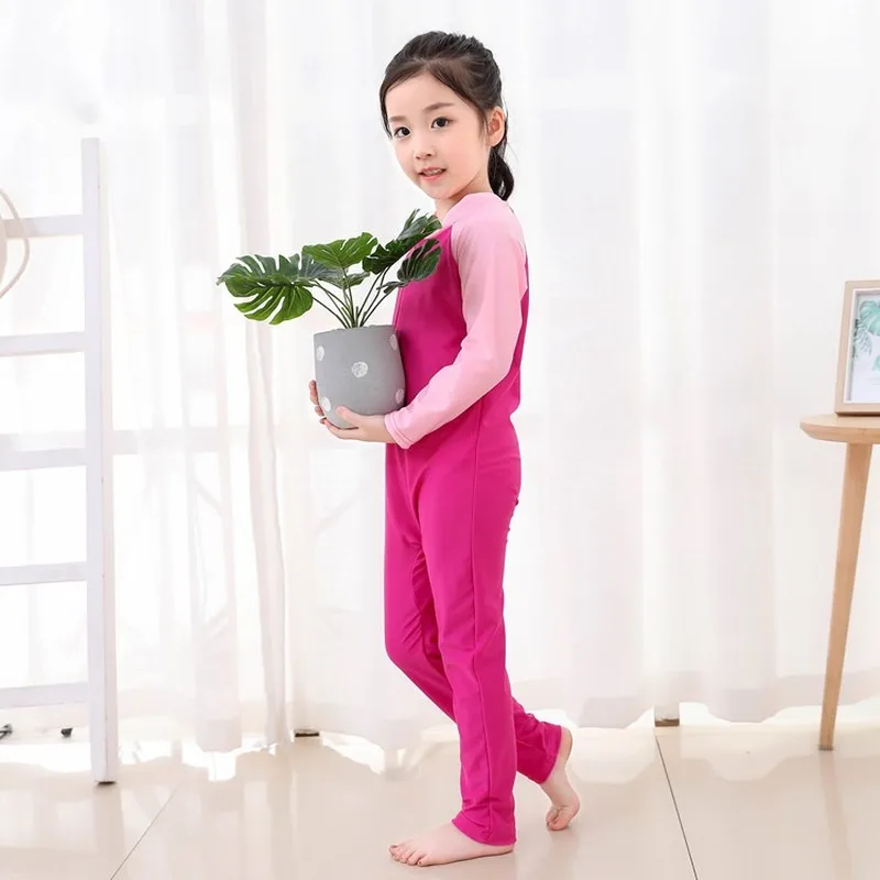 Купальный костюм для девочек мусульманский ислам детские цельные костюмы