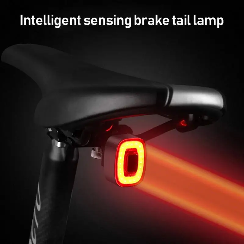 

USB Charging Bike Taillight Intelligent Induction Brake Light Mountain Road Bike Night Riding Warning Light Cycling Equipment