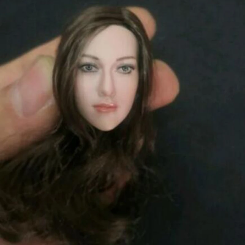 

1/6 Beauty Female Athena Head Caring Pale Golden Head Scupt F 12'' ph Figure