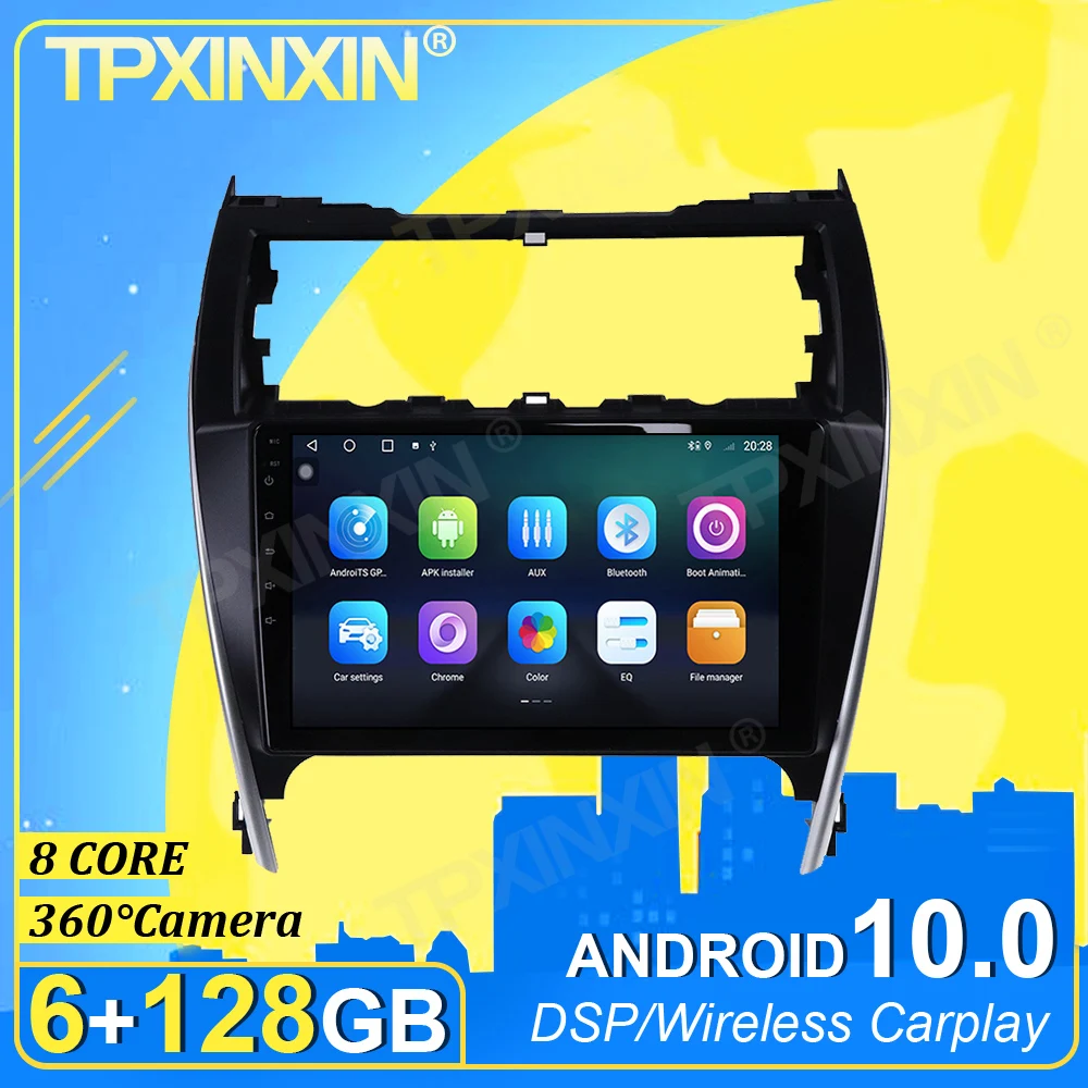 IPS Android 13.0 6G + 128G Carplay 360 камера для Toyota Camry 2012-2017 радио мультимедийный плеер