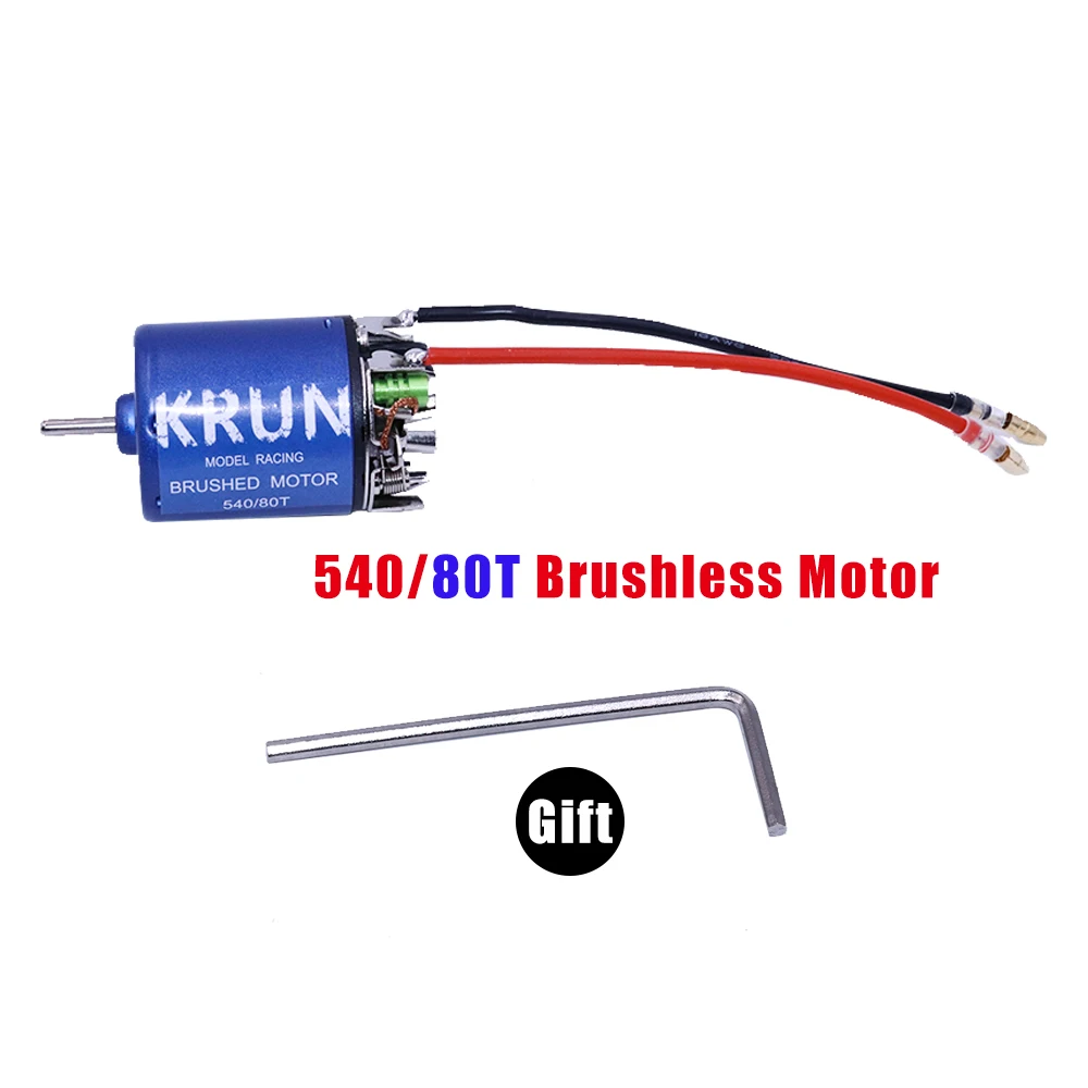 80T KRUNRC 540 21T 35T 45T 55T 80T 540 матовый мотор для 1/10 внедорожных рок-гусеничных альпинистских автомобилей RC щеткой моторов - Цвет: 80T