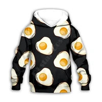 delicious food eggs 3d printed hoodies family suit tshirt zipper pullover kids suit sweatshirt tracksuitpant shorts 04