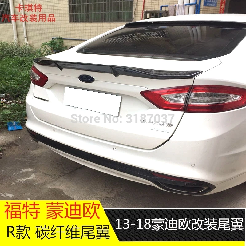 New Models Frp Fiberglass Unpainted Rear Roof Spoiler Wing Trunk Lip Boot Cover Car Styling