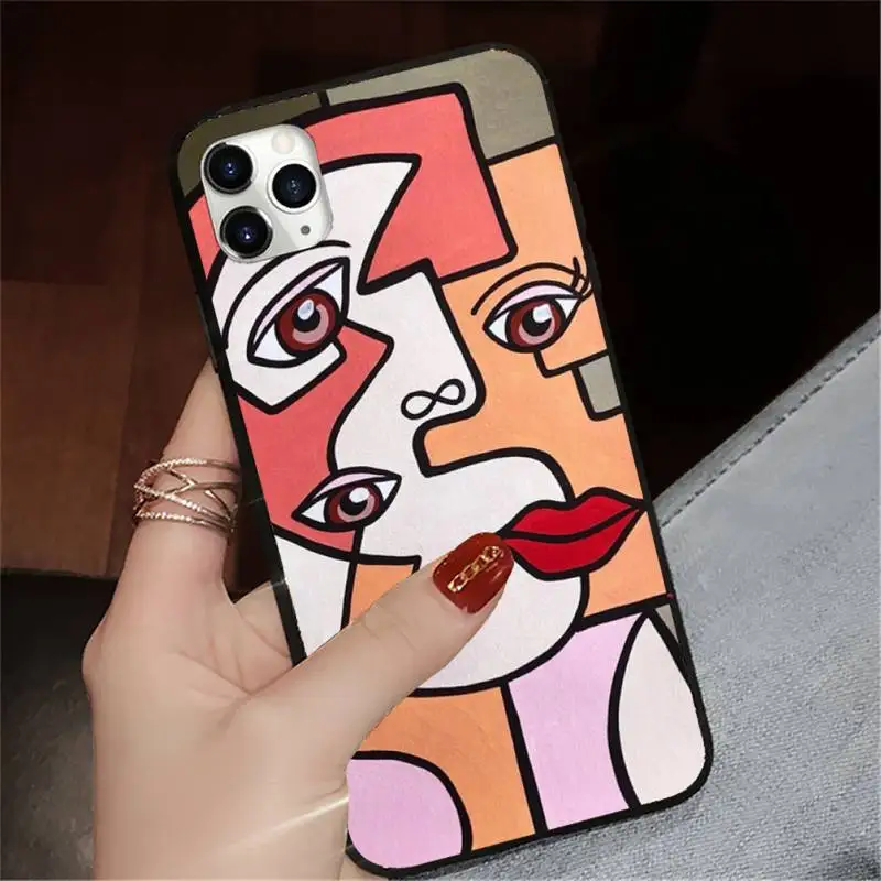 

Picasso abstract Art painting Phone Case for iPhone 11 12 pro XS MAX 8 7 6 6S Plus X 5S SE 2020 XR