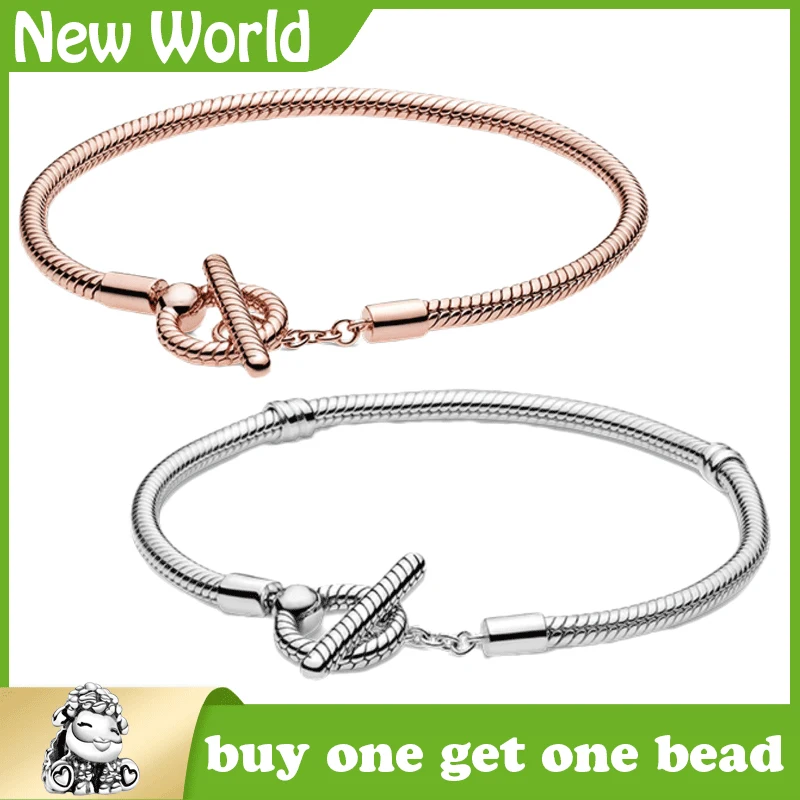 

Hot Sale 100% Real Sterling Silver Pandora Bracelet Fit Original Design Beads Charms Bangle DIY Jewelry Making Gift For Women