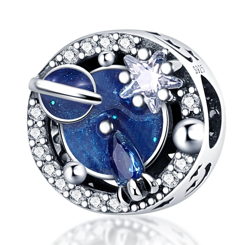 

New Hot Sale 925 Sterling Silver Walk Of The Galaxy Charms Beads Fit Original Pandora Bracelet Bangle Making Fashion Jewelry
